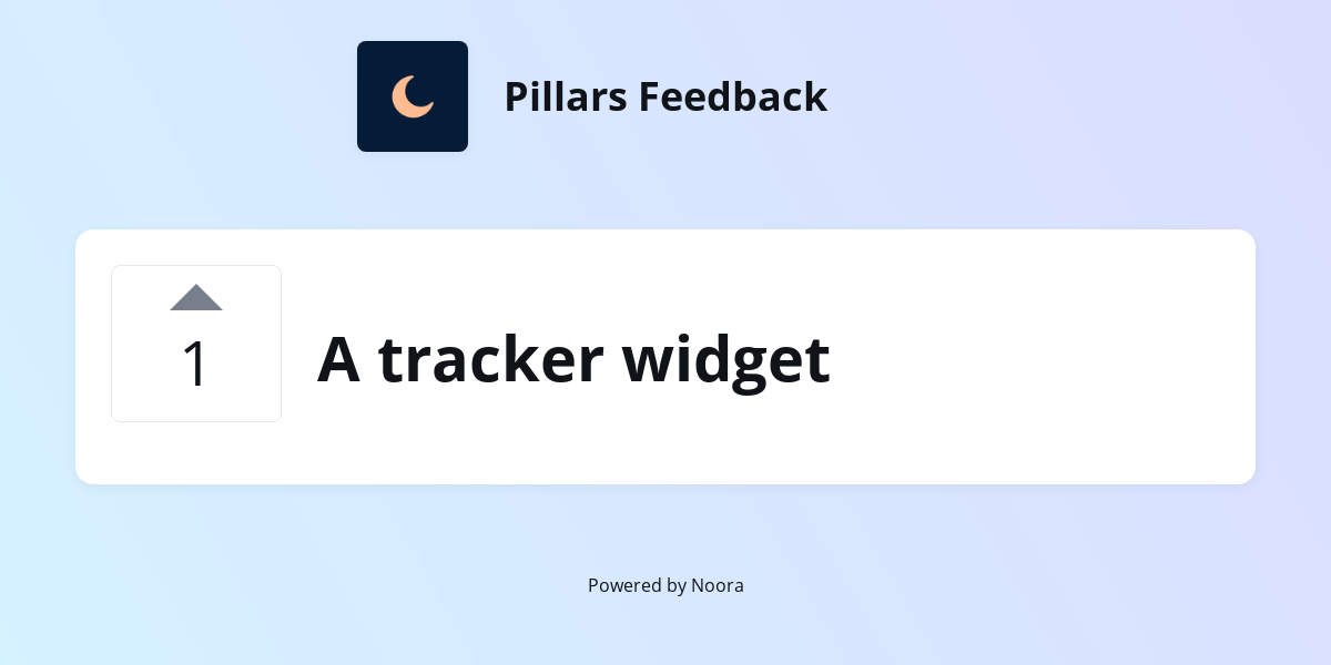 A tracker widget | Feature Requests | Pillars