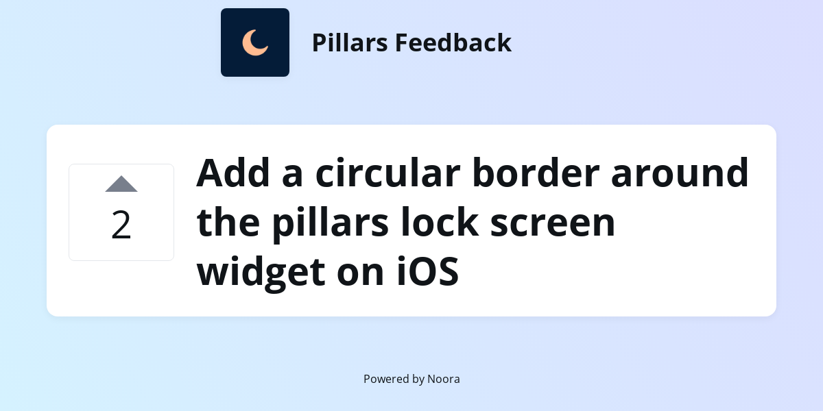 Add a circular border around the pillars lock screen widget on iOS